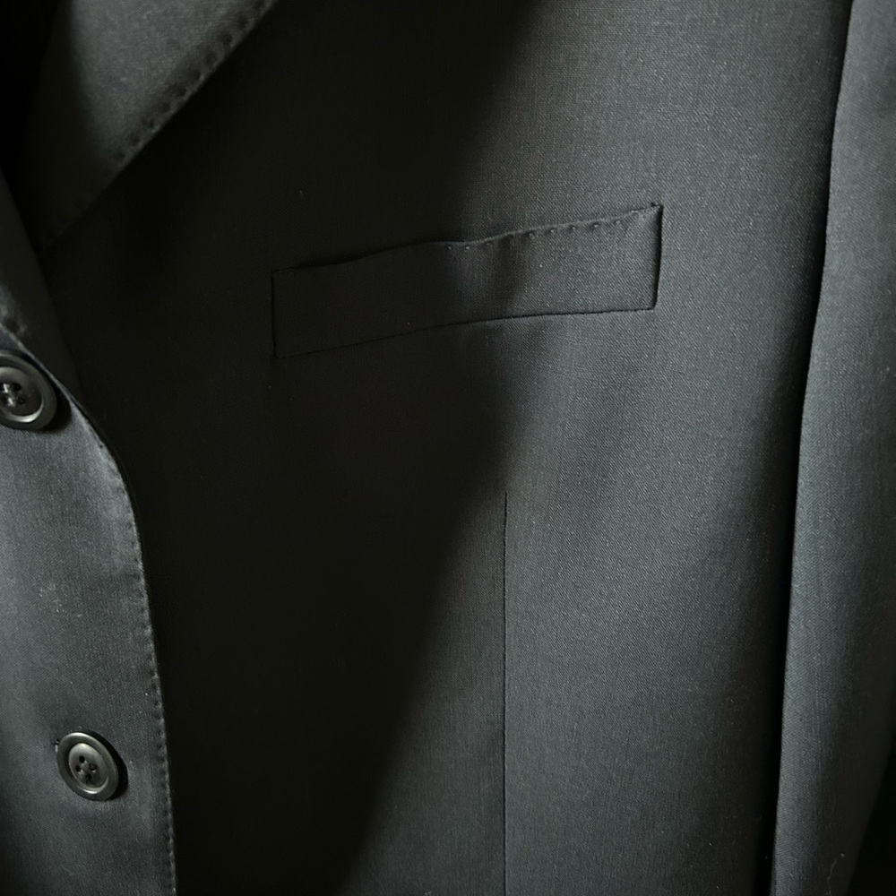 Faconnable Women’s Black Blazer Three-Button Notched Lapel Collar Size 6 - Picture 7 of 13